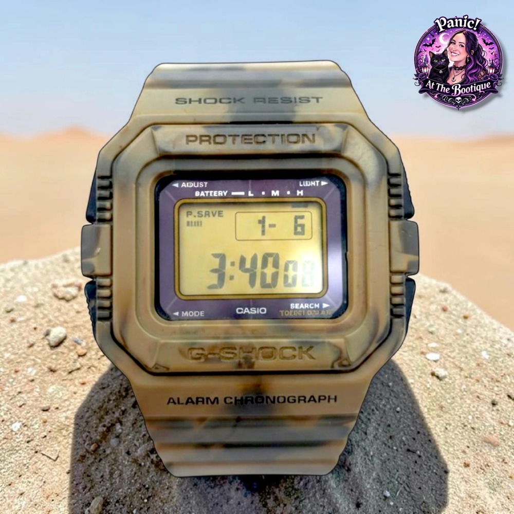 Casio G-Shock Watch Mens Desert‎ Camo Military Solar Digital Vintage New Battery - Picture 1 of 16